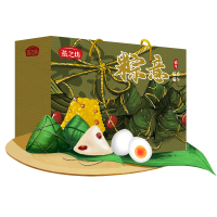 酥田燕之坊粽子礼盒内含粽子咸鸭蛋鲜肉粽蛋黄肉粽黄米蜜枣粽咸蛋黄多种口味组合