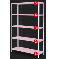 金穗慧采 货架仓储货架家用角钢储物架阳台置物架多层落地铁架子
