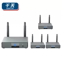 千天 无线投屏器HDMI传输器电脑视电会议投影1080p高清收发器接收器同屏分屏切换器1发3收200米 QT-TP006
