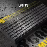 Lofree洛斐小翘水泥灰蓝牙机械键盘无线笔记本电脑游戏热插拔黄轴