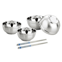 苏宁极物家乐福不锈钢碗筷子套装10102DFS-TZ065