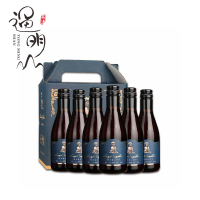 通明山 低度晚安酒 美乐甜红葡萄酒 小瓶 187ml*6瓶礼盒装