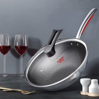 康巴赫(KBH) 第三代316L不锈钢蜂窝炒锅CHC32A3
