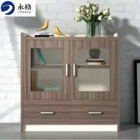 永格办公家具木质储物柜小柜子文件柜办公柜茶水柜抽屉柜 二门柜800*400*800