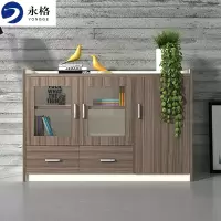 永格办公家具木质储物柜小柜子文件柜办公柜茶水柜抽屉柜 三门柜1200*400*800