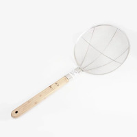 匠行不锈钢漏勺细 木把60cm