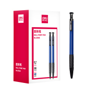 得力 6546 圆珠笔0.7mm子弹头(蓝) (36支/盒) 2盒装