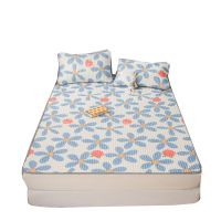 夏季凉感席冰丝乳胶印花凉席床席款 空调席1.5/1.8米床三件套