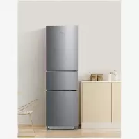 美的冰箱家用节能风冷无霜三开门冰箱220升