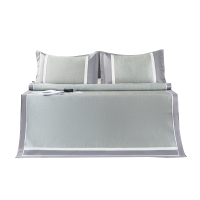 新款1200D纯色加厚冰藤席三件套1.5/1.8米床夏季空调凉席套件