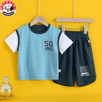 史努比(SNOOPY)儿童中小童套装速干2022新款夏装两件套短袖印花AH023
