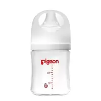 贝亲(Pigeon) 奶瓶 玻璃奶瓶 自然实感第3代奶瓶 宽口径玻璃奶瓶 婴儿奶瓶 160ml AA186 S号1个月以