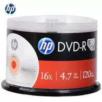 惠普 空白刻录光盘 16X DVD-R 光盘 4.7G 50片/桶