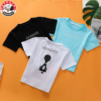 史努比(SNOOPY)童装短袖t恤男中小童套头印花圆领夏装2022新款L021