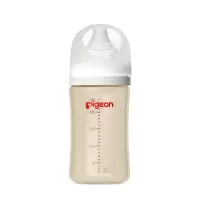 贝亲(Pigeon)自然实感第3代宽口径PPSU奶瓶240ml(带L号奶嘴)6个月以上AA192