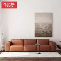 左右沙发真皮沙发意式极简新款直排沙发小户型客厅豆腐块北欧现代沙发家具DZY5145