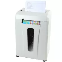 齐心S330电动大功率迷你文件段状粉碎机碎纸机办公17L大容量 白色