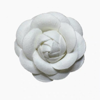 百世竹 原创设计白色山茶花小香风胸针扣布艺手工花朵法式复古胸花别针