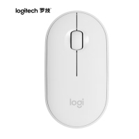 罗技(Logitech) Pebble鹅卵石鼠标 无线蓝牙鼠标 办公鼠标 轻音鼠标 女性鼠标 便携鼠标 对称鼠标 米白色