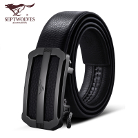 七匹狼男士皮带真皮高档品牌正品潮2021新款自动扣休闲纯牛皮腰带