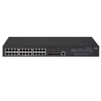 华三(H3C)S5130S-28S-SI 24口千兆网管企业级网络汇聚交换机 万兆上行 黑色