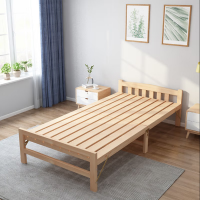 仰圣阁 实木折叠午休床 1.2米含床垫
