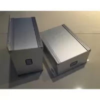 波斯 全铝合金带耳朵金属机箱设备控制器外壳分体式铝型材 110*210*250