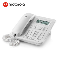 摩托罗拉(MOTOROLA)CT410C 电话机座机固定电话 来电显示 免提 双接口 (白色)