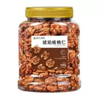 五个农民琥珀桃仁蜂蜜味500g/罐装果仁休闲零食