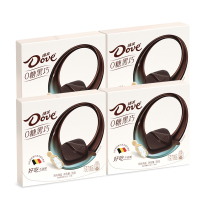德芙(DOVE)0糖控糖巧克力35g*4零糖黑巧克力阳光海盐