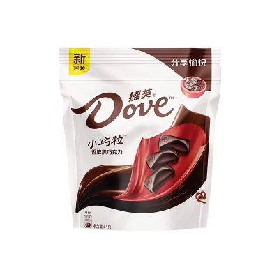 德芙(DOVE)巧克力84g袋装多种口味香浓黑巧克力