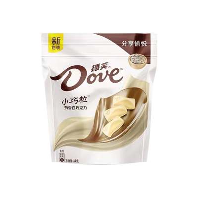 德芙(DOVE)巧克力84g袋装多种口味奶香白巧克力