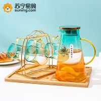 冷水壶玻璃耐高温轻奢带盖家用套装客厅高颜值大容量水杯茶壶[企鹅+T型带把壶系列]