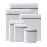 [苏宁推荐]杜拓洗衣袋机洗专用内衣文胸护洗袋防缠绕防变形 蜂窝网四件套(大+中+小+文胸筒)