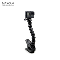 MAXCAM适用gopro hero9 8 7 6运动相机osmo柔性夹板大力夹鲨鱼夹夹具配件大力夹+ 蛇形臂20CM款