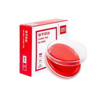 得力(deli9863A-RE 透明圆形财务快干印台