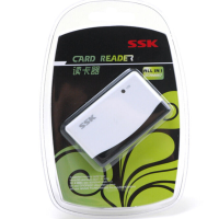 SSK飚王 SCRM057 多合一多功能高速读卡器 TF手机卡 SD相机卡 CF卡 白色 USB2.0 (SL)单位:个