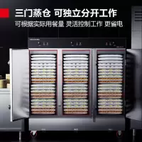 德玛仕(DEMASHI)双门蒸饭柜商用 学校企业酒店食堂定时蒸包蒸饭机 蒸饭车36盘智能定时款KZ-360[380V]