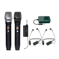 嘉视影 Q9手机直播声卡无线耳机+麦克风一拖二