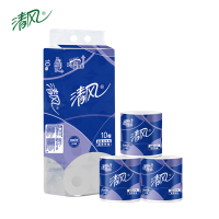 清风 卷纸 蓝色经典4层140克*10卷 WD卫生卷筒纸