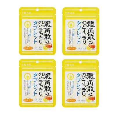 [4件装]龙角散 蜂蜜柠檬味含片 10.4G