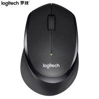 罗技(Logitech)M330 轻音鼠标 无线鼠标 办公鼠标 右手鼠标 带无线微型接收器 黑色
