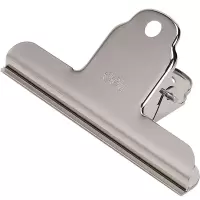 得力(deli) 9532 山形票据票夹金属票夹 102mm 3个/包 18个/盒 整盒装