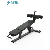 舒华SH-6879可调节下斜推举腹肌练习椅健身房仰卧起坐器械训练板 黑色可调节下斜推举 腹肌练习椅