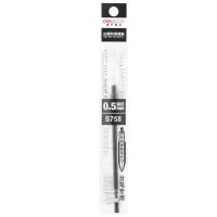 得力(deli)S758台笔专用笔芯0.5mm弹簧头(黑)(单位:支)