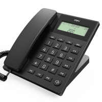 得力(deli) 电话机座机 固定电话 办公家用 45°倾角 亮度可调 13560黑