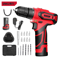 得力(deli)12V无线单锂电电钻18+1档充电钻手电钻电动螺丝刀 DL6261G