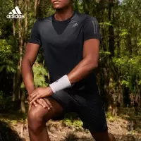 阿迪达斯adidas男装干爽跑步运动圆领短袖T恤CG2190