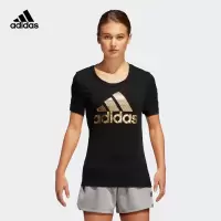阿迪达斯adidas女装圆领运动短袖T恤DV3025