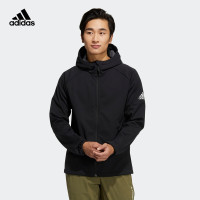 阿迪达斯adidas男装户外连帽软壳外套H13799